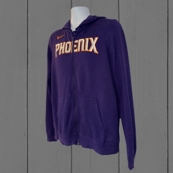 Nike NBA Phoenix Suns Full Zip Hoodie Men’s Large Purple Cotton Blend - Picture 6 of 11